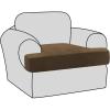 imageHVERSAILTEX Stretch Velvet T Couch Cushion Cover Seat Cushion Cover for Chair Recliner Wingback Chair Furniture Protector Sofa Cushion Slipcover with Elastic BottomArmchairIvoryBronze Brown