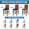 imageHVERSAILTEX 100 Waterproof Bar Stool Cover Stretch Counter Stool Pub Chair Slipcover for Dining Room Removable Soft Thick Solid Fleece Fabric Bar Stool Slipcovers Set of 4 Peacock BlueFleececamel