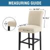 imageHVERSAILTEX 100 Waterproof Bar Stool Cover Stretch Counter Stool Pub Chair Slipcover for Dining Room Removable Soft Thick Solid Fleece Fabric Bar Stool Slipcovers Set of 4 Peacock BlueJacquardivory