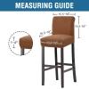 imageHVERSAILTEX 100 Waterproof Bar Stool Cover Stretch Counter Stool Pub Chair Slipcover for Dining Room Removable Soft Thick Solid Fleece Fabric Bar Stool Slipcovers Set of 4 Peacock BlueFleececamel