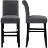 imageHVERSAILTEX 100 Waterproof Bar Stool Cover Stretch Counter Stool Pub Chair Slipcover for Dining Room Removable Soft Thick Solid Fleece Fabric Bar Stool Slipcovers Set of 4 Peacock BlueJacquardgrey