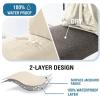 imageHVERSAILTEX 100 Waterproof Bar Stool Cover Stretch Counter Stool Pub Chair Slipcover for Dining Room Removable Soft Thick Solid Fleece Fabric Bar Stool Slipcovers Set of 4 Peacock BlueJacquardivory