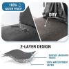 imageHVERSAILTEX 100 Waterproof Bar Stool Cover Stretch Counter Stool Pub Chair Slipcover for Dining Room Removable Soft Thick Solid Fleece Fabric Bar Stool Slipcovers Set of 4 Peacock BlueJacquardgrey