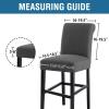 imageHVERSAILTEX 100 Waterproof Bar Stool Cover Stretch Counter Stool Pub Chair Slipcover for Dining Room Removable Soft Thick Solid Fleece Fabric Bar Stool Slipcovers Set of 4 Peacock BlueJacquardgrey