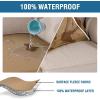 imageHVERSAILTEX 100 Waterproof Couch Covers for 3 Cushion Couch Sofa Pet Friendly Stretch Couch Cushion Covers Sectional Couch Covers Thick Dual Fleece Fabric3 Pieces Sofa Cushion Covers CamelWarm Sand