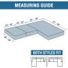 imageHVERSAILTEX 100 Waterproof Couch Covers for 3 Cushion Couch Sofa Pet Friendly Stretch Couch Cushion Covers Sectional Couch Covers Thick Dual Fleece Fabric3 Pieces Sofa Cushion Covers CamelPeacock Blue