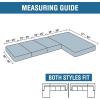 imageHVERSAILTEX 100 Waterproof Couch Covers for 3 Cushion Couch Sofa Pet Friendly Stretch Couch Cushion Covers Sectional Couch Covers Thick Dual Fleece Fabric3 Pieces Sofa Cushion Covers CamelPeacock Blue