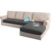 imageHVERSAILTEX 100 Waterproof Couch Covers for 3 Cushion Couch Sofa Pet Friendly Stretch Couch Cushion Covers Sectional Couch Covers Thick Dual Fleece Fabric3 Pieces Sofa Cushion Covers CamelDark Gray