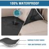 imageHVERSAILTEX 100 Waterproof Couch Covers for 3 Cushion Couch Sofa Pet Friendly Stretch Couch Cushion Covers Sectional Couch Covers Thick Dual Fleece Fabric3 Pieces Sofa Cushion Covers CamelDark Gray