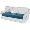 imageHVERSAILTEX 100 Waterproof Couch Covers for 3 Cushion Couch Sofa Pet Friendly Stretch Couch Cushion Covers Sectional Couch Covers Thick Dual Fleece Fabric3 Pieces Sofa Cushion Covers CamelPeacock Blue