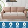 imageHVERSAILTEX 100 Waterproof Couch Covers for 3 Cushion Couch Sofa Pet Friendly Stretch Couch Cushion Covers Sectional Couch Covers Thick Dual Fleece Fabric3 Pieces Sofa Cushion Covers CamelIvory