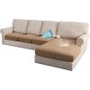 imageHVERSAILTEX 100 Waterproof Couch Covers for 3 Cushion Couch Sofa Pet Friendly Stretch Couch Cushion Covers Sectional Couch Covers Thick Dual Fleece Fabric3 Pieces Sofa Cushion Covers CamelWarm Sand