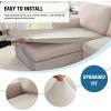 imageHVERSAILTEX 100 Waterproof Couch Covers for 3 Cushion Couch Sofa Pet Friendly Stretch Couch Cushion Covers Sectional Couch Covers Thick Dual Fleece Fabric3 Pieces Sofa Cushion Covers CamelIvory