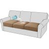 imageHVERSAILTEX 100 Waterproof Couch Covers for 3 Cushion Couch Sofa Pet Friendly Stretch Couch Cushion Covers Sectional Couch Covers Thick Dual Fleece Fabric3 Pieces Sofa Cushion Covers CamelWarm Sand