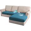 imageHVERSAILTEX 100 Waterproof Couch Covers for 3 Cushion Couch Sofa Pet Friendly Stretch Couch Cushion Covers Sectional Couch Covers Thick Dual Fleece Fabric3 Pieces Sofa Cushion Covers CamelPeacock Blue