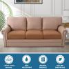 imageHVERSAILTEX 100 Waterproof Couch Covers for 3 Cushion Couch Sofa Pet Friendly Stretch Couch Cushion Covers Sectional Couch Covers Thick Dual Fleece Fabric3 Pieces Sofa Cushion Covers CamelCamel