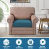 imageHVERSAILTEX 100 Waterproof Couch Covers for 3 Cushion Couch Sofa Pet Friendly Stretch Couch Cushion Covers Sectional Couch Covers Thick Dual Fleece Fabric3 Pieces Sofa Cushion Covers CamelPeacock Blue
