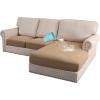 imageHVERSAILTEX 100 Waterproof Couch Covers for 3 Cushion Couch Sofa Pet Friendly Stretch Couch Cushion Covers Sectional Couch Covers Thick Dual Fleece Fabric3 Pieces Sofa Cushion Covers CamelWarm Sand