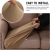 imageHVERSAILTEX 100 Waterproof Couch Covers for 3 Cushion Couch Sofa Pet Friendly Stretch Couch Cushion Covers Sectional Couch Covers Thick Dual Fleece Fabric3 Pieces Sofa Cushion Covers CamelWarm Sand