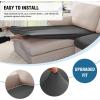 imageHVERSAILTEX 100 Waterproof Couch Covers for 3 Cushion Couch Sofa Pet Friendly Stretch Couch Cushion Covers Sectional Couch Covers Thick Dual Fleece Fabric3 Pieces Sofa Cushion Covers CamelDark Gray