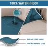 imageHVERSAILTEX 100 Waterproof Couch Covers for 3 Cushion Couch Sofa Pet Friendly Stretch Couch Cushion Covers Sectional Couch Covers Thick Dual Fleece Fabric3 Pieces Sofa Cushion Covers CamelPeacock Blue