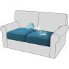imageHVERSAILTEX 100 Waterproof Couch Covers for 3 Cushion Couch Sofa Pet Friendly Stretch Couch Cushion Covers Sectional Couch Covers Thick Dual Fleece Fabric3 Pieces Sofa Cushion Covers CamelPeacock Blue