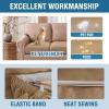 imageHVERSAILTEX 100 Waterproof Couch Covers for 3 Cushion Couch Sofa Pet Friendly Stretch Couch Cushion Covers Sectional Couch Covers Thick Dual Fleece Fabric3 Pieces Sofa Cushion Covers CamelWarm Sand
