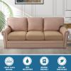 imageHVERSAILTEX 100 Waterproof Couch Covers for 3 Cushion Couch Sofa Pet Friendly Stretch Couch Cushion Covers Sectional Couch Covers Thick Dual Fleece Fabric3 Pieces Sofa Cushion Covers CamelWarm Sand