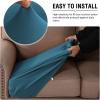 imageHVERSAILTEX 100 Waterproof Couch Covers for 3 Cushion Couch Sofa Pet Friendly Stretch Couch Cushion Covers Sectional Couch Covers Thick Dual Fleece Fabric3 Pieces Sofa Cushion Covers CamelPeacock Blue