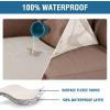 imageHVERSAILTEX 100 Waterproof Couch Covers for 3 Cushion Couch Sofa Pet Friendly Stretch Couch Cushion Covers Sectional Couch Covers Thick Dual Fleece Fabric3 Pieces Sofa Cushion Covers CamelIvory