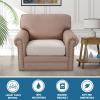 imageHVERSAILTEX 100 Waterproof Couch Covers for 3 Cushion Couch Sofa Pet Friendly Stretch Couch Cushion Covers Sectional Couch Covers Thick Dual Fleece Fabric3 Pieces Sofa Cushion Covers CamelIvory