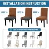 imageHVERSAILTEX 100 Waterproof Dining Chair Covers Stretch Chair Covers for Dining Room Set of 6 Parson Chair Slipcovers Chair Protectors Covers Dining Soft Thick Solid Fleece Fabric Washable IvoryCamel