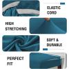 imageHVERSAILTEX 100 Waterproof Dining Chair Covers Stretch Chair Covers for Dining Room Set of 6 Parson Chair Slipcovers Chair Protectors Covers Dining Soft Thick Solid Fleece Fabric Peacock BluePeacock Blue
