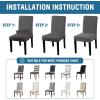 imageHVERSAILTEX 100 Waterproof Dining Chair Covers Stretch Chair Covers for Dining Room Set of 6 Parson Chair Slipcovers Chair Protectors Covers Dining Soft Thick Solid Fleece Fabric Washable IvoryGrey