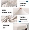 imageHVERSAILTEX 100 Waterproof Dining Chair Covers Stretch Chair Covers for Dining Room Set of 6 Parson Chair Slipcovers Chair Protectors Covers Dining Soft Thick Solid Fleece Fabric Peacock BlueIvory