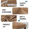 imageHVERSAILTEX 100 Waterproof Dining Chair Covers Stretch Chair Covers for Dining Room Set of 6 Parson Chair Slipcovers Chair Protectors Covers Dining Soft Thick Solid Fleece Fabric Peacock BlueSand