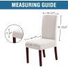 imageHVERSAILTEX 100 Waterproof Dining Chair Covers Stretch Chair Covers for Dining Room Set of 6 Parson Chair Slipcovers Chair Protectors Covers Dining Soft Thick Solid Fleece Fabric Peacock BlueIvory