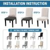 imageHVERSAILTEX 100 Waterproof Dining Chair Covers Stretch Chair Covers for Dining Room Set of 6 Parson Chair Slipcovers Chair Protectors Covers Dining Soft Thick Solid Fleece Fabric Peacock BlueIvory