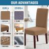 imageHVERSAILTEX 100 Waterproof Dining Chair Covers Stretch Chair Covers for Dining Room Set of 6 Parson Chair Slipcovers Chair Protectors Covers Dining Soft Thick Solid Fleece Fabric Peacock BlueSand
