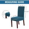 imageHVERSAILTEX 100 Waterproof Dining Chair Covers Stretch Chair Covers for Dining Room Set of 6 Parson Chair Slipcovers Chair Protectors Covers Dining Soft Thick Solid Fleece Fabric Peacock BluePeacock Blue