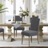 imageHVERSAILTEX 100 Waterproof Dining Chair Covers Stretch Chair Covers for Dining Room Set of 6 Parson Chair Slipcovers Chair Protectors Covers Dining Soft Thick Solid Fleece Fabric Washable IvoryGrey