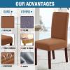 imageHVERSAILTEX 100 Waterproof Dining Chair Covers Stretch Chair Covers for Dining Room Set of 6 Parson Chair Slipcovers Chair Protectors Covers Dining Soft Thick Solid Fleece Fabric Washable IvoryCamel
