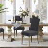 imageHVERSAILTEX 100 Waterproof Dining Chair Covers Stretch Chair Covers for Dining Room Set of 6 Parson Chair Slipcovers Chair Protectors Covers Dining Soft Thick Solid Fleece Fabric Peacock BlueDark Grey