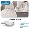 imageHVERSAILTEX 100 Waterproof Dining Chair Covers Stretch Chair Covers for Dining Room Set of 6 Parson Chair Slipcovers Chair Protectors Covers Dining Soft Thick Solid Fleece Fabric Peacock BlueIvory