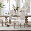 imageHVERSAILTEX 100 Waterproof Dining Chair Covers Stretch Chair Covers for Dining Room Set of 6 Parson Chair Slipcovers Chair Protectors Covers Dining Soft Thick Solid Fleece Fabric Peacock BlueIvory