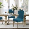 imageHVERSAILTEX 100 Waterproof Dining Chair Covers Stretch Chair Covers for Dining Room Set of 6 Parson Chair Slipcovers Chair Protectors Covers Dining Soft Thick Solid Fleece Fabric Peacock BluePeacock Blue