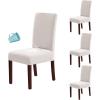 imageHVERSAILTEX 100 Waterproof Dining Chair Covers Stretch Chair Covers for Dining Room Set of 6 Parson Chair Slipcovers Chair Protectors Covers Dining Soft Thick Solid Fleece Fabric Peacock BlueIvory