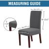 imageHVERSAILTEX 100 Waterproof Dining Chair Covers Stretch Chair Covers for Dining Room Set of 6 Parson Chair Slipcovers Chair Protectors Covers Dining Soft Thick Solid Fleece Fabric Washable IvoryGrey