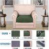 imageHVERSAILTEX High Stretch Individual Seat Cushion Covers Sofa Slipcovers Featuring Jacquard Textured Twill Fabric 3 Pack for 3 Couch Cushion GreyBronze Green