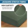 imageHVERSAILTEX High Stretch Individual Seat Cushion Covers Sofa Slipcovers Featuring Jacquard Textured Twill Fabric 3 Pack for 3 Couch Cushion GreyBronze Green